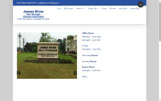 James River Self Storage website