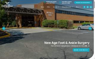 New Age Foot & Ankle Surgery of Short Pump website
