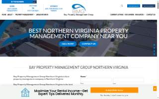 Bay Property Management Group Northern Virginia of South Riding website