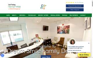 Dream Smile Family Dentistry website