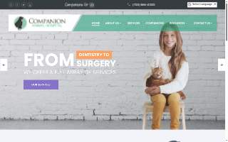 Companion Animal Hospital website