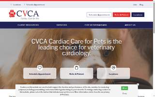 CVCA Cardiac Care For Pets of Springfield website