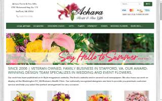 Achara Florist and Fine Gifts website