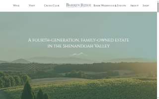 Barren Ridge Vineyards of Staunton website