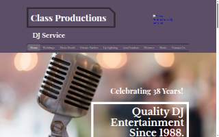 Class Productions DJ Service website