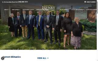 Henry Funeral Home & Cremation Center website