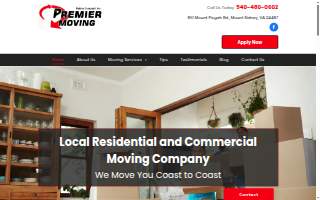 Premier Moving of Staunton website