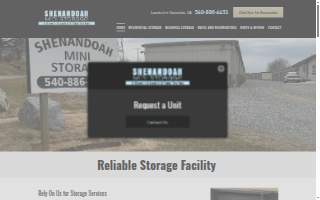 Shenandoah Mini Storage website