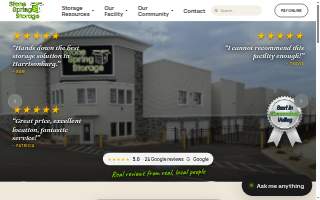 Stone Spring Storage website