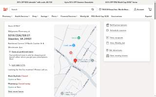 Walgreens Pharmacy website