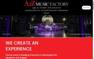 A2Z Music Factory website