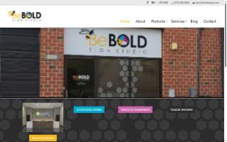 Be Bold Sign Studio website