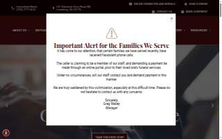 Colonial Funeral Home of Leesburg website