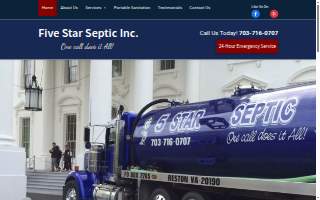 Five Star Septic Inc. website
