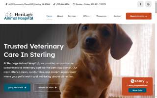 Heritage Animal Hospital website
