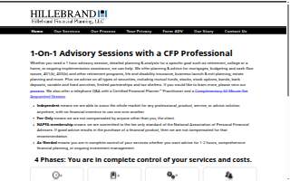 Hillebrand Financial Planning website
