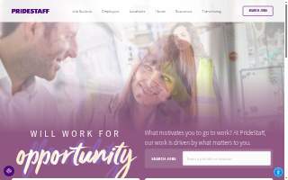 PrideStaff website