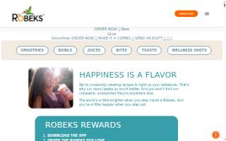 Robeks Fresh Juices & Smoothies of Sterling website