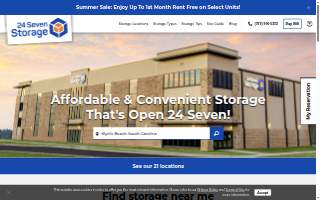 24 Seven Storage of Suffolk website