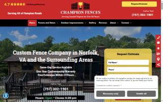 Champion Fences website