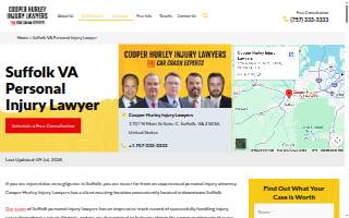 Cooper Hurley Injury Lawyers of Suffolk website