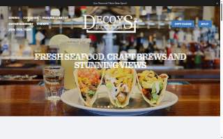 Decoys Seafood website