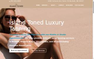 Island Toned Luxury Tanning website