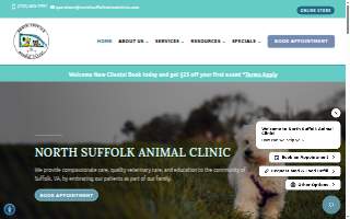 North Suffolk Animal Clinic website