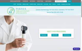Pariser Dermatology Specialists, LTD of Suffolk website