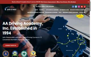 AA Driving Academy, Inc. of Tysons website