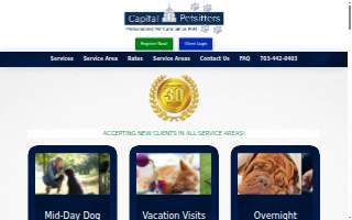 Capital Petsitters website