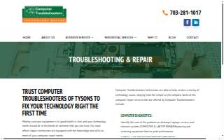 Computer Troubleshooters of Tysons website