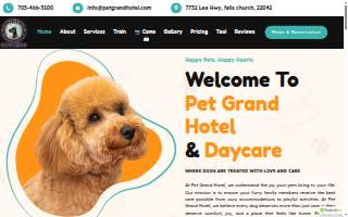 Pet Grand Hotel of Tysons website