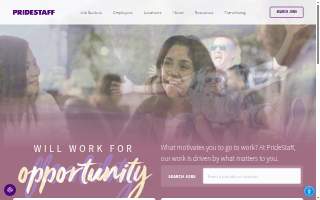 PrideStaff website