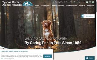 Tysons Corner Animal Hospital website
