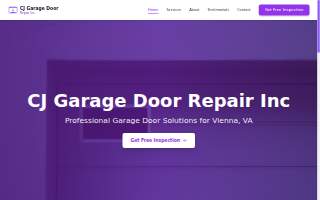 CJ Garage Door Repair Inc website