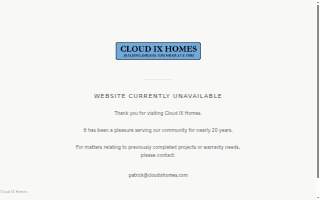 Cloud IX Homes, LLC website