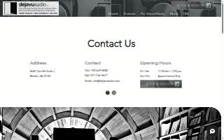 Deja Vu Audio Ltd. website