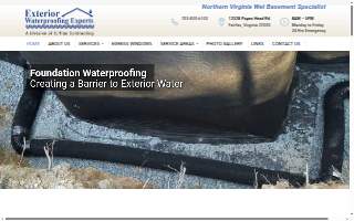 Exterior Waterproofing Experts, A Division of Clifton Contracting website