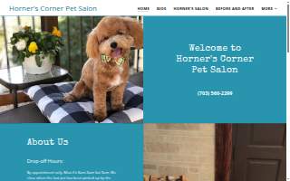 Horners Corner Pet Salon website