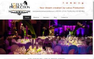 Lotus Production Complete Wedding & Event Services LLC of Vienna website