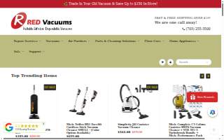 Red Vacuums website