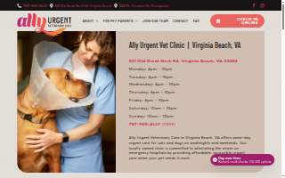 Ally Urgent Veterinary Care website