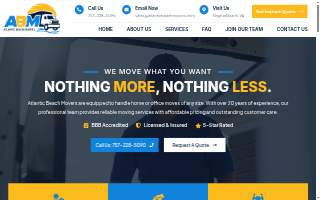 Atlantic Beach Movers website
