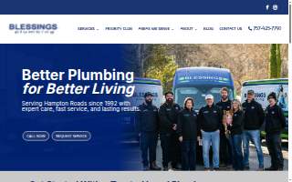 Blessings Plumbing, Inc. website
