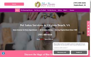 Blue Haven Pet Salon website