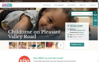 Childtime on Pleasant Valley Road website