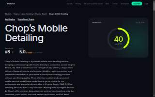 Chop’s Mobile Detailing website