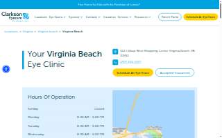 Clarkson Eyecare of Virginia Beach website
