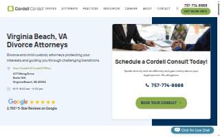 Cordell & Cordell | Family Law & Divorce of Virginia Beach website